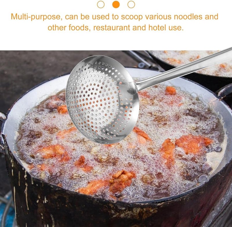 Stainless Steel Magnetic Skimmer Ladle Long Handle Heat Resistant Strainer Spoon - Image 3